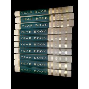 Vintage World Book Year Book Encyclopedia Set 1989–1998 Hardcover Collection Lot